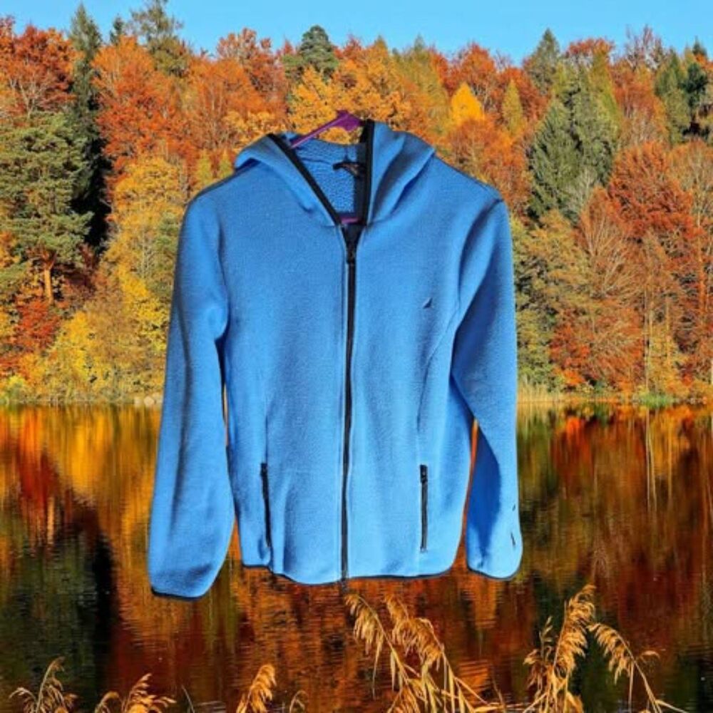 Nautica Blue Fleece Jacket Size L  (X36)